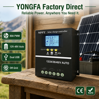 Contrôleur de charge solaire PWM Yong Fa SY-4880A 80A 12V 24V 36V 48V Auto avec écran LCD et double USB 5V 2A pour panneau solaire CE ROHS