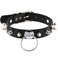 Collier ras du cou Emo avec pointes, collier en cuir pour femme et homme, chaîne de bijoux pour le cou, collier ras du cou punk, accessoires esthétiques gothiques