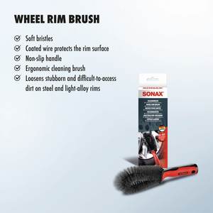 Brosse à jantes de voiture très vendue, 1 pièce, poils durables pour nettoyer les jantes en alliage et les rayons étroits - Product Image 2