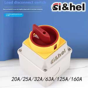 Si & hel <span class=keywords><strong>20A</strong></span> boîtier de commutateur d'isolateur en plastique commutateur de transfert universel biphasé Protection IP67 boîte étanche électronique - Product Image 3