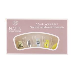 Estudiante usable uñas cortas sensación de gama alta TikTok estilo caliente puntas hechas a mano desmontable gato corazón pegatinas de uñas falsas - Product Image 5