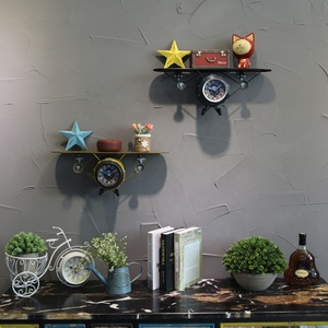 Retro Old <strong>Small</strong> Size Aircraft Modeling American Style Iron <strong>Wall</strong> <strong>Clock</strong> - Product Image 3