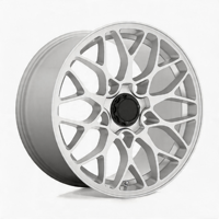 Jantes de voiture en alliage |   Jante multi-rayons à profil profond |   Design argenté poli de haute performance pour berlines et coupés