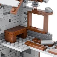 MOC5060 Militaires Scène de bataille de la Seconde Guerre mondiale Maisons en ruine Modèle de simulation Assemblage Briques DIY Jouets de construction pour enfants