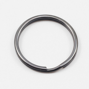 Wholesale High-Quality 304 Stainless Steel Black Split Ring Keychain O Ring
