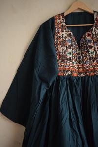 Vestido largo bordado |   Vestido de Algodón Hecho a Mano |   Vestido Bohemio Holgado |   Vestido Étnico de Verano |   Vestido Afgano con Cuello en Forma de Y - Product Image 3