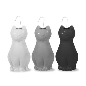 Cat-Shaped Radiator Humidifiers Set Of 3 With <b>S</b>-<b>Hook</b> Black Gray White 8x4x18cm - Product Image 1