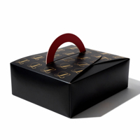 Boîte à gâteau en carton personnalisée avec logo pour anniversaire, emballage pour cupcakes, pâtisserie, boulangerie, boîte à gâteau en papier avec poignée et fenêtre