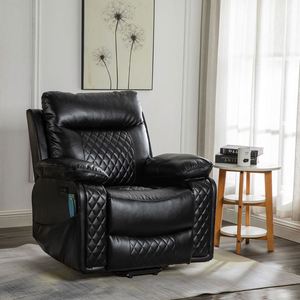 XIHAO Best Choice Products Silln Cuero Reclinable Recliners Black Leather Seats Movie Theater Recliner