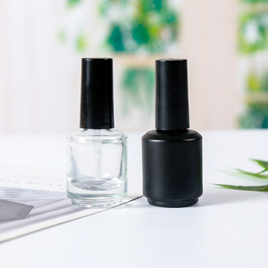 Botella <span class=keywords><strong>de</strong></span> esmalte <span class=keywords><strong>de</strong></span> uñas negro mate <span class=keywords><strong>de</strong></span> 15 ml, envase cosmético <span class=keywords><strong>de</strong></span> vidrio transparente con protección UV para decoración <span class=keywords><strong>de</strong></span> uñas - Product Image 1
