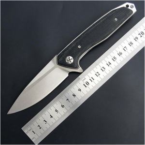 มีดพับสแตนเลส G10 ใบมีด D2 มีดพกพาสำหรับเอาตัวรอดยอดนิยมสำหรับการตั้งแคมป์กลางแจ้ง ปรับแต่งได้ตามต้องการ ออกแบบ OEM คุณภาพ DIY - Product Image 2