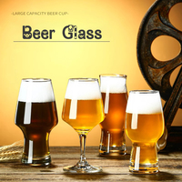 Verre à bière Pilsner soufflé à la main avec logo personnalisé, verre à vin artisanal transparent, nouvelles caractéristiques pour bars et restaurants, idéal pour les fêtes