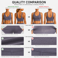 Soutien-gorge de sport personnalisé grande taille pour femme, séchage rapide, en nylon et élasthanne, bretelles réglables, idéal pour le yoga, le fitness et l'entraînement, haut de sport.