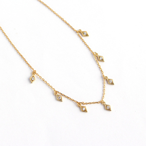 Trang Sức Nữ Mới Nhất Vòng Cổ Bạc Sterling 925 Vòng Cổ Kim Cương Zircon Collier Femme - Product Image 2