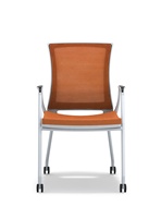 Chaise de bureau moderne en maille GS-G1806C Table de chaise de conférence de visiteur de réception mobile à 4 pieds pour salle à manger et hôtel pour l'école