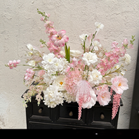 Arrangements de fleurs artificielles de luxe léger de haute qualité, 30-100 cm, fabriqués en Chine pour les mariages, les tables de fête, les hôtels et la décoration occidentale