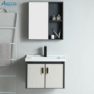 Moderno Mueble <span class=keywords><strong>de</strong></span> Baño con Lavabo y <span class=keywords><strong>Espejo</strong></span>, Tocador <span class=keywords><strong>de</strong></span> Aluminio, Suministros para Gabinete <span class=keywords><strong>de</strong></span> Lavamanos para <span class=keywords><strong>Ducha</strong></span> - Product Image 2