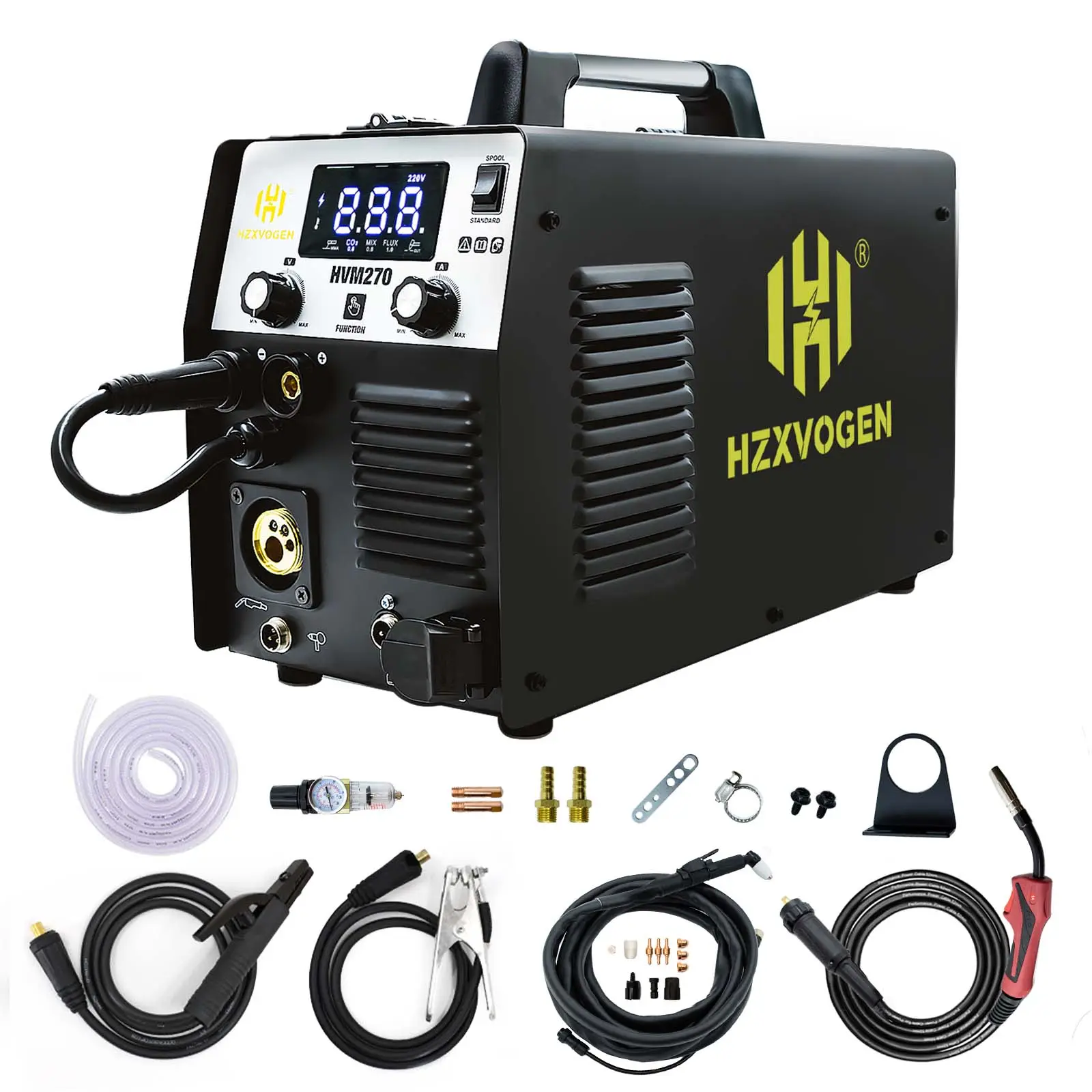 Smart Portable mesin las MIG TIG CUT MMA dan fluks tanpa Gas, mesin las multifungsi 6 in 1