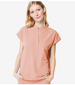 Moda cómoda tela elástica Borgoña azul marino Ceil azul Hospital Scrubs médico Scrubs uniforme enfermera conjuntos al por mayor - Product Image 4