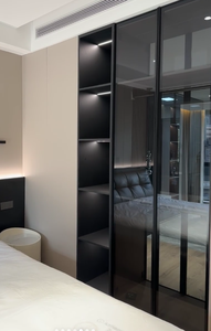 Meubles de vestiaire modernes personnalisables avec portes en verre armoires pour chambre à coucher hôtel salon maison appartement villa utilisation - Product Image 5