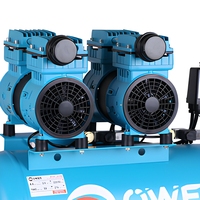 Compresseur d'air portable monophasé 220V à piston lubrifié avec pompe pour fournitures dentaires