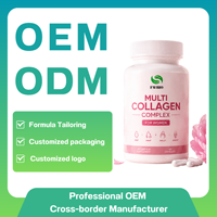 Capsules de complexe multi-collagène pour femmes, types I, II, III, V, X, biotine, VC, améliore l'immunité, antioxydant, soutien de la peau, des cheveux, des ongles et des articulations