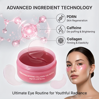 Patchs Gel Contour des Yeux au PDRN, Caféine et Collagène pour Cernes, Poches Sous les Yeux, Raffermissant, Anti-Âge, au Rétinol – Soin Coréen