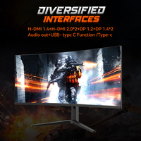 Moniteur LCD ultra-large 2560 de 24 pouces en gros, écran incurvé 4K 144Hz 34 IPS personnalisé 2K 4K pour PC et ordinateur