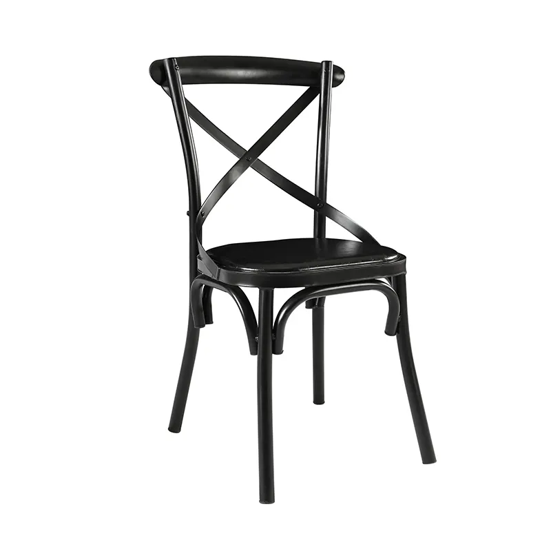 High Quality dining room furniture Antique Cross Back Metal dining Chair