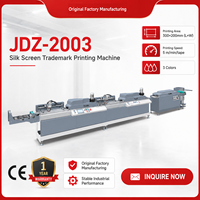 Machine d'impression sérigraphique rouleau à rouleau 3 couleurs JDZ-2003 pour l'impression d'étiquettes et de rubans, certifiée CE, garantie 1 an