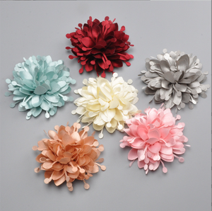 Collier ras de cou en tissu fleuri <span class=keywords><strong>sur</strong></span> mesure pour femmes, long collier à chaîne en corde, accessoires de cou, bijoux - Product Image 3