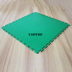 500*500mm Carreaux de sol modulaires en PVC imbriqués en grain de cuir - Product Image 2