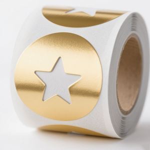 Personalised Customized Roll Waterproof Gold Foil Round <b>Label</b> <b>Printing</b> Custom Business Product Logo Stickers for Packaging <b>Label</b> - Product Image 1