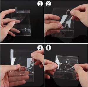 La bolsa autoadhesiva de plástico transparente con orificio para colgar se puede volver a sellar, adecuada para galletas, dulces, bolsas de regalo para embalaje de joyas - Product Image 4
