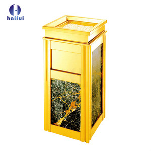 Phòng Khách Sạn Đá Cẩm Thạch Gạt Tàn Thùng Rác Sảnh Đá Cẩm Thạch Tự Nhiên Chất Thải Bin - Product Image 5