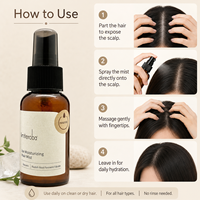 Interoba Private Label Vegan Scalp Moisturizer Spray Minyak Kelapa Melembapkan Anti-Kusut Hair Mist Ringan Segar Seperti Air