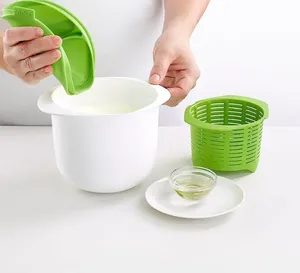 เครื่องทำชีสซิลิโคนสำหรับไมโครเวฟแบบขายส่ง พร้อมอุปกรณ์กรองน้ำนมและสูตรทำอาหาร อุปกรณ์ครัว - Product Image 4