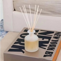 100ml 250ml bouteille givrée désodorisant de voiture diffuseur de roseau bouteille en verre parfum bouteille d'huile essentielle avec couvercle en liège