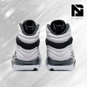 Chaussures de basketball montantes Air Jordan 8 Retro 'Bugs Bunny' 2025 pour homme, en cuir blanc, noir et rouge, à lacets, respirantes, baskets de sport - Product Image 3