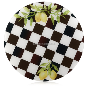 Assiettes de présentation en acrylique élégantes, carrées, de 13 pouces, en blanc, argent, vert, bleu, rose, <span class=keywords><strong>rouge</strong></span>, noir, pour mariage, en vrac - Product Image 2