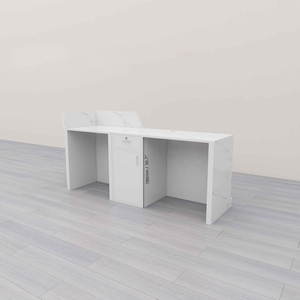 Sang trọng hiện đại tùy chỉnh bàn tiếp tân spa trắng quầy lễ tân - Product Image 3