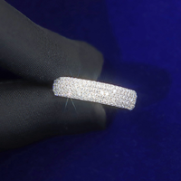 Bague cubaine pour homme style mode en argent sterling 925, sertie de moissanite, style hip-hop