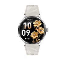 Direct Usine Nouvelle Smartwatch AK107 2026 Écran AMOLED 1,19'' Appel Bluetooth IPX8 Silicone Fréquence Cardiaque SpO2 Tension Artérielle Multi-Sports Fitness Sommeil Musique Femme