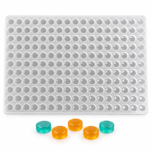 Molde Redondo de Silicona para Gomitas Comerciales, con Capacidad de 2.5 ml por Cavidad y 187 Cavidades para Producción de Dulces en Lotes - Product Image 6