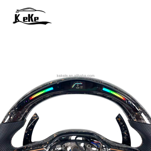 Volante de Fibra de Carbono Forjado Personalizado con LED y Levas de Cambio para Seat Leon <span class=keywords><strong>Cupra</strong></span> MK3 MK4 <span class=keywords><strong>FR</strong></span>, Compatible con Costuras - Product Image 2