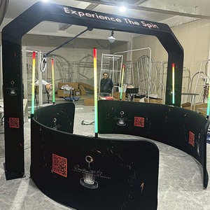 ไฟวงแหวนเหนือศีรษะไฟ LED สำหรับ360บูธภาพถ่ายพร้อมซอฟต์แวร์สำหรับส่วนบนท้องฟ้ายอดสปินเนอร์กระเป๋าถือ360บูธถ่ายรูปโลโก้ออกแบบได้เอง - Product Image 4