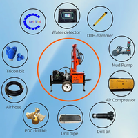Machine de forage de puits montée sur remorque à prix d'usine, machine de forage de puits à haute efficacité