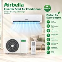 Pompe à chaleur mini-split DC Inverter R410A 9000 BTU, efficacité UE, COP 3.4, pour usage commercial, hôtelier et domestique, silencieuse