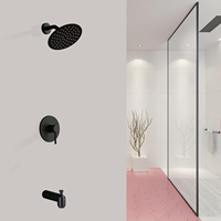 Robinet de douche de salle de bain à poignée unique avec système d'équilibrage de pression et valve de montage en laiton massif