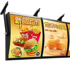 ป้ายเมนูอาหารแบบโค้ง <span class=keywords><strong>KFC</strong></span> McDonald's ป้ายโฆษณา LED กล่องไฟเรืองแสง ร้านอาหารฟาสต์ฟู้ด กล่องไฟทรงโค้ง - Product Image 2